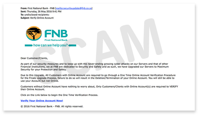 FNB fraud investigation
